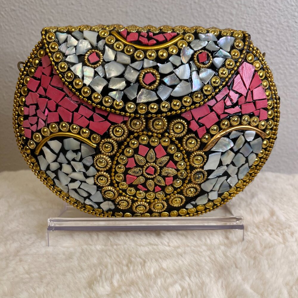 Ramla Pink Mosaic "Beverly Hills" Clutch / Crossbody